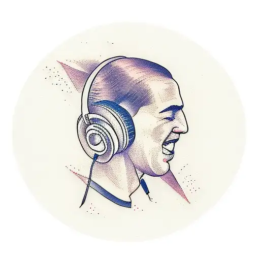 Music, Headphones, The sound of freedom tattoo design idea