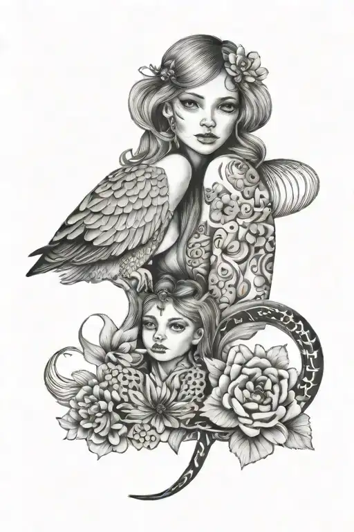 Emma and Ellie tattoo tattoo design idea