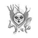 a broken human heart tattoo design idea