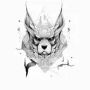 bosque con 2 lobos  tattoo design idea