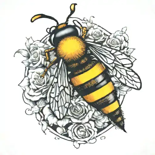 manchester bee tattoo design idea