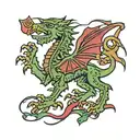 welsh flag torn skin tattoo design idea