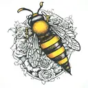manchester bee tattoo design idea