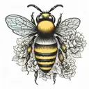 manchester bee tattoo design idea