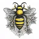 manchester bee tattoo design idea