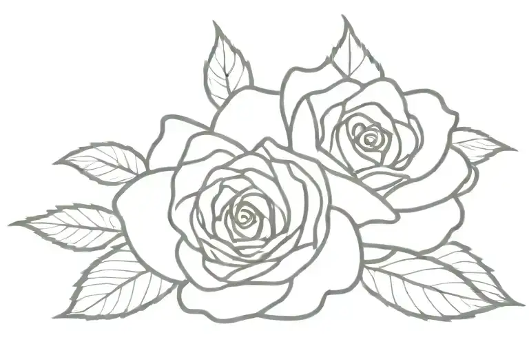 rose wrapped around dates 23.05 23.02 tattoo design idea