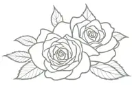 rose wrapped around dates 23.05 23.02 tattoo design idea