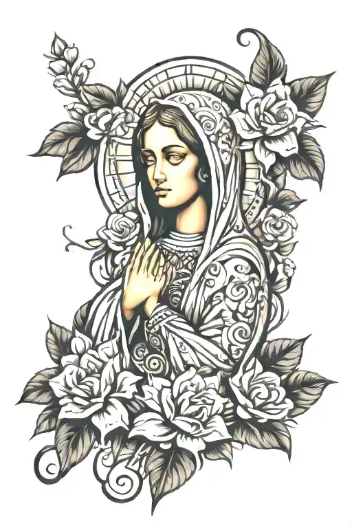 Guadalupe virgin Mary tattoo design idea