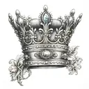 the queen's half-crown and half a crown king crown tattoo design idea
