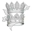 the queen's half-crown and half a crown king tattoo design idea