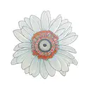 Orange gerbera  tattoo design idea