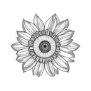 Orange gerbera  tattoo design idea