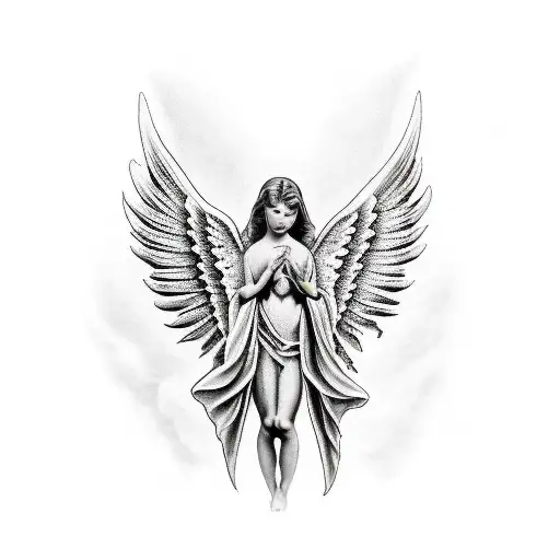 angel and demon tattoo sleeves
