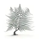 Fern Tree tattoo design idea