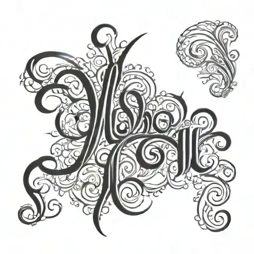 The word "flow" in ambigram tattoo tattoo design idea