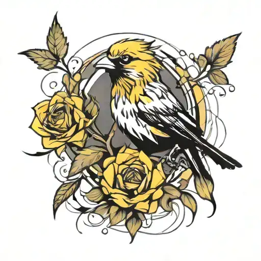 yorkshire canary tattoo design idea