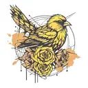 yorkshire canary tattoo design idea