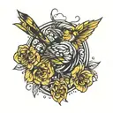 yorkshire canary tattoo design idea
