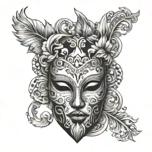 vessel mask sleep token tattoo design idea