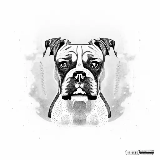 Boxer dog tattoo design idea