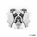 Boxer dog tattoo design idea