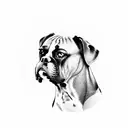 Boxer dog tattoo design idea