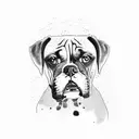 Boxer dog tattoo design idea