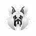 Boxer dog tattoo design idea