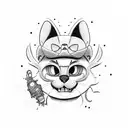 felix the cat gangster  tattoo design idea