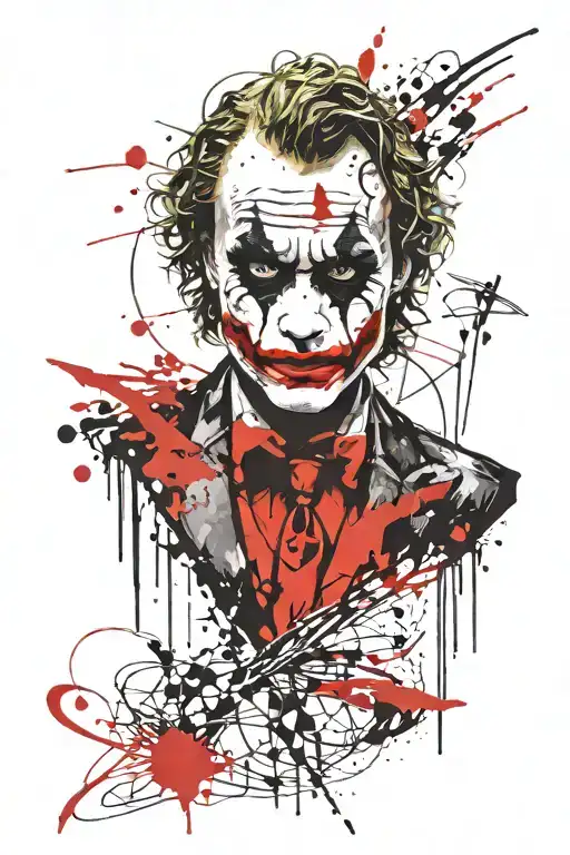 joker heath ledger tattoo design idea