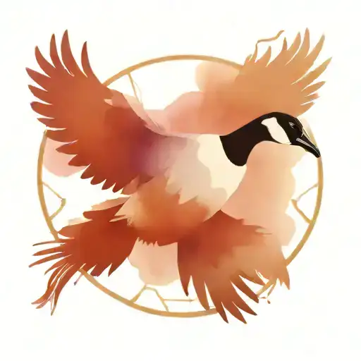 canada goose dream catcher  tattoo design idea