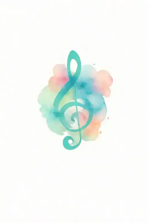Self love g clef tattoo design idea
