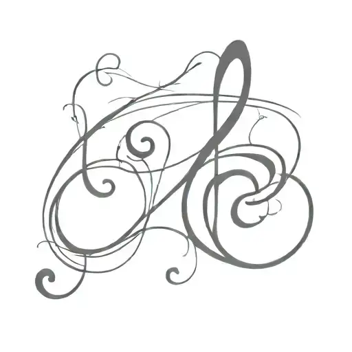 g clef symbol tattoo design idea