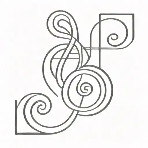 g clef symbol tattoo design idea