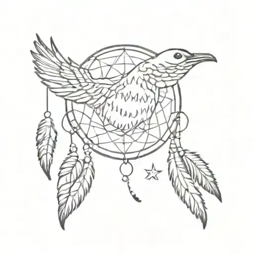 canada goose dream catcher tattoo design idea