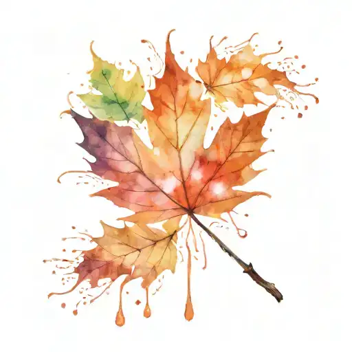 canada goose  mapple leaf tattoo design idea