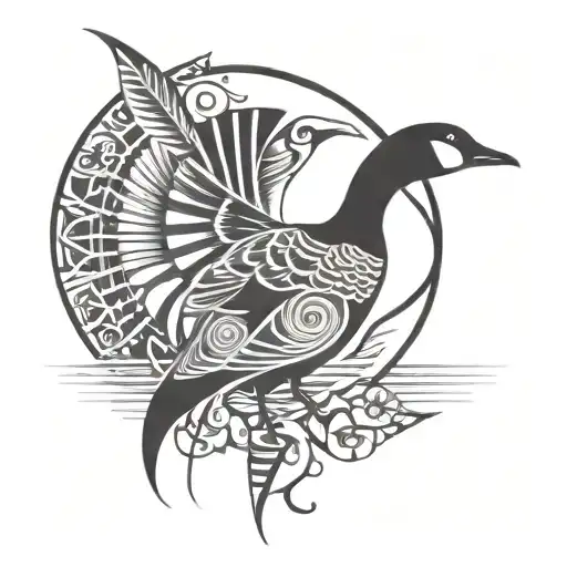 canada goose tattoo design idea