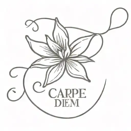 carpe diem tattoo design idea