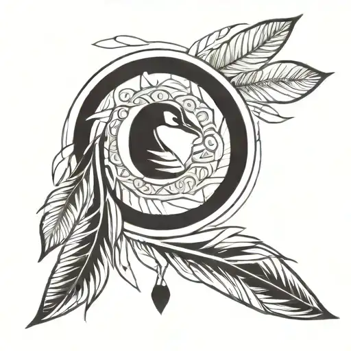 canada goose feather  tattoo design idea
