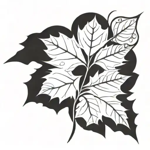 maple leaf tattoo design idea