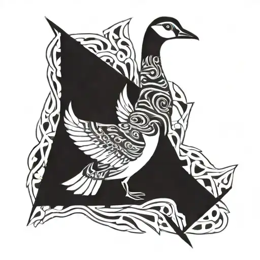 canada goose tattoo design idea