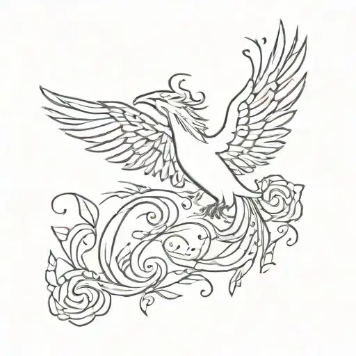 phoenix tattoo design idea
