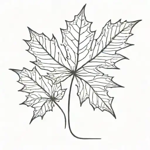maple leaf tattoo design idea