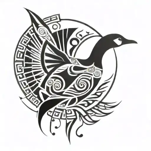 canada goose tattoo design idea