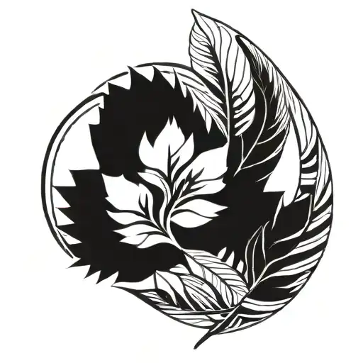 canada goose feather  tattoo design idea