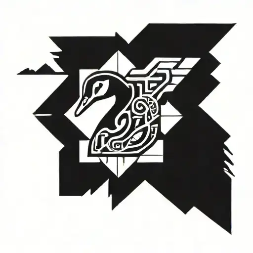 canada goose tattoo design idea