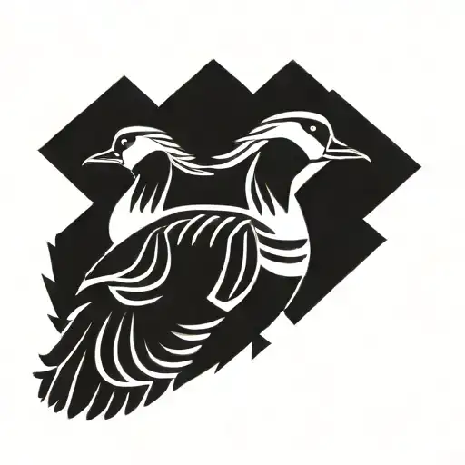 canada goose tattoo design idea