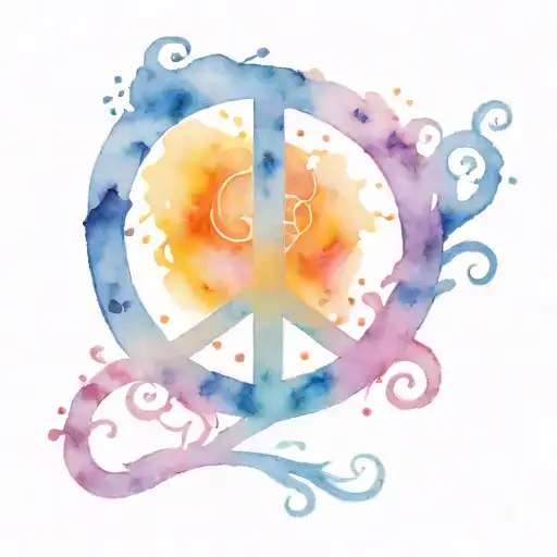 inner peace sign tattoo design idea