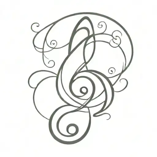 g clef symbol tattoo design idea
