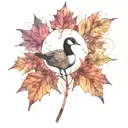 canada goose  mapple leaf tattoo design idea